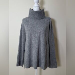 41 Hawthorn Elegant Gray Turtleneck Sweater 100% Cashmere